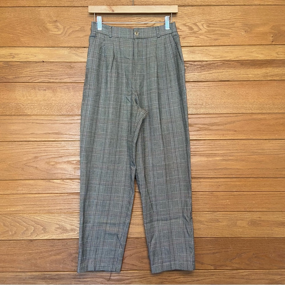 Vintage 90s Savion plaid houndstooth trouser pants